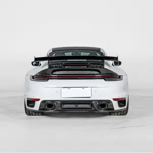 Suitable for the 2020–2023 Porsche 992 GT3 Carbon Fiber Rear Wing (Complete Assembly) – Dry Carbon Replacement; Compatible with hardtop models