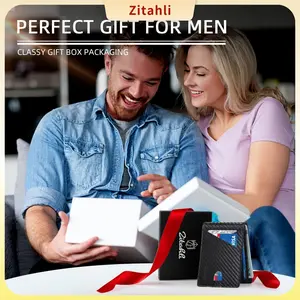 Zitahli Slim RFID Bifold Wallet for Men – Premium Leather Credit Card Holder with ID Window, Cash Slot, & Capacity for 6-11 Cards, Minimalist Front Pocket Wallet, Perfect Birthday Gift with Gift Box