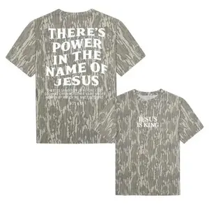 Jesus Is King Mossy Oak Bottomland Camo Tee For Men And Women, Unisex Design, Soft and Breathable Cotton