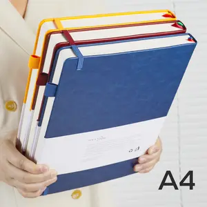 A4 Lined Journal Notebook, 1PCS Large College Ruled Notebook, 320 Pages Hardcover Leather Notebook with 100Gsm Thick Pages for Writing Women Men, Professional Business Notebook, Multicolor, 8.5 x 11in