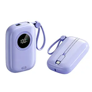 10000mAh Portable Power Bank with Digital Display Charger for Fast Charging of iPhone and Android Phones Durable Lithium Battery Smartphone