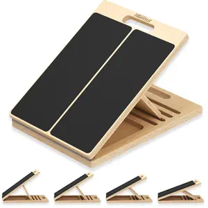 Slant Board Adjustable Calf Stretcher Wooden Incline Board for Squats Calf Knees Heel Ankle Stretching Workout Versatile Training Gear