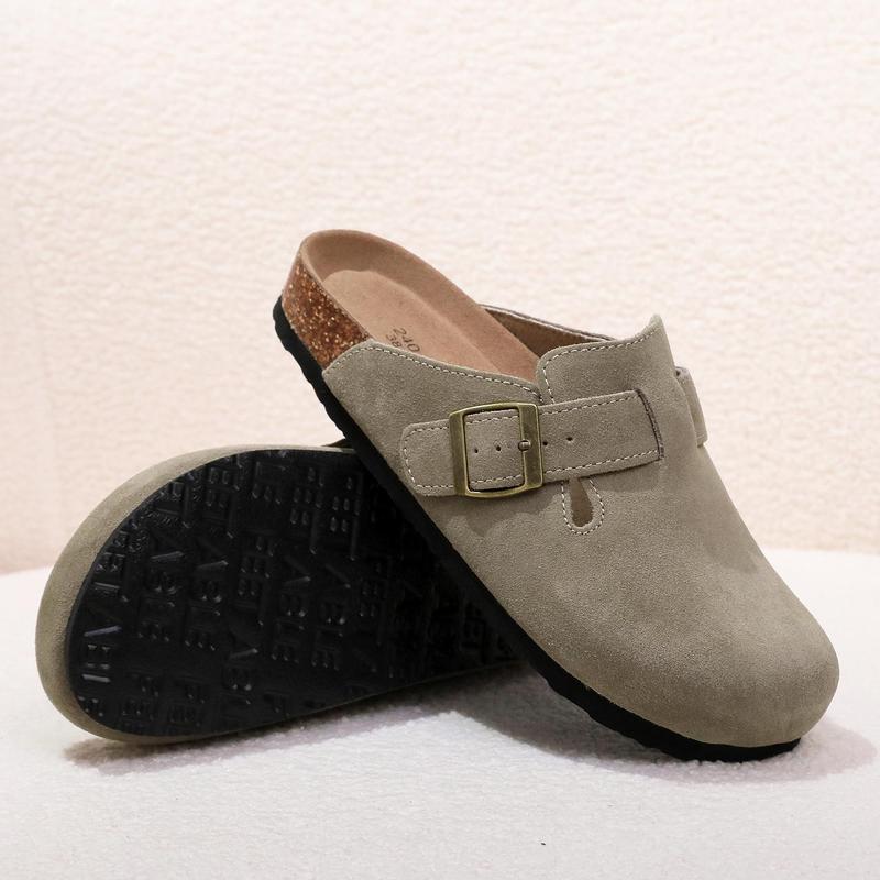 Suede Clogs For Women And Men  with Arch Support-Stylish Leather Mules for Men and Women, Comfortable Potato Shoes with Arch Support for All-Day Comfor