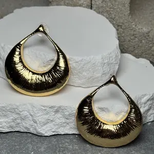 Golden Eclipse Hoop Earrings