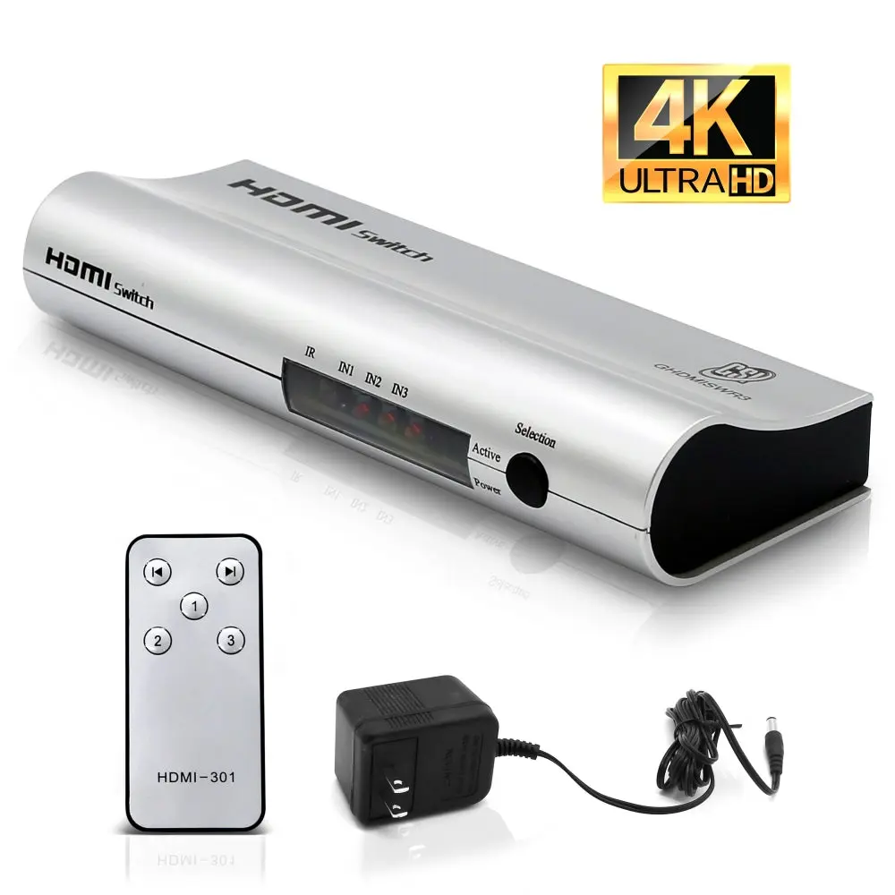 HDMI Switch 3-In 1-Out Wireless Operated High Definition