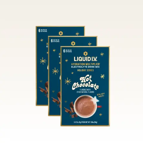 Liquid I.V. Hydration Multiplier - Limited Edition Hot Chocolate - Hydration Powder Packets | Electrolyte Powder Drink Mix | Convenient Single-Serving Sticks | 3 Pack (18 Servings)​