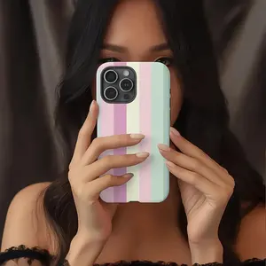 This stylish, colorful striped phone case is durable, shock-absorbing, and has a glossy finish. It's compatible with iPhone 17, 16, 15, 14, 13, 12, 11, X, and Samsung models. It makes a great holiday gift for friends or family.