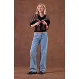 Pacsun Women's Zoe Low Rise Girlfriend Jeans Button Pocket Light Blue