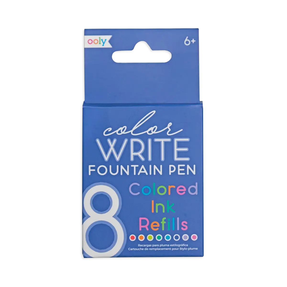 Color Write Fountain Pens Colored Ink Refills - Set of 8