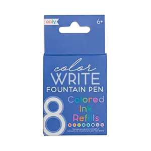 Color Write Fountain Pens Colored Ink Refills - Set of 8