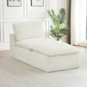 Cloud Sectional Couches for Living Room, Convertible L-Shape Couch with Ottoman