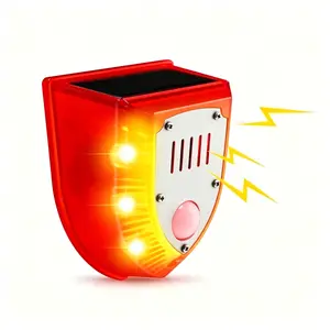 Solar Security Alarm Light with PIR Motion Sensor & Animal Sounds - Wall-Mounted Home Decor Hanging Ornament for Outdoor Spaces, Farm