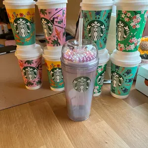 Starbucks overseas 2024 Cotton Candy Pastel Dome Gift Cute 16 oz Water Bottles