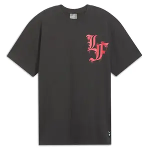 PUMA Mens X Lafrance Ii Hoops Crew Neck Short Sleeve Casual Tops Casual - Black