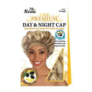 Ms. Remi Premium Day and Night Cap Xtra Large- Gold Dot Pattern