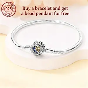 925 silver, star and moon bracelet, bracelet, simple and exquisite gift, fashionable bracelet