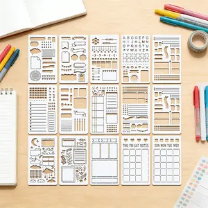 15pcs 4x7 Inch Drawing & Diary Templates, Perfect for Bullet Journal, Notebook & Scrapbooking Projects, Ideal for Creative DIY Crafts