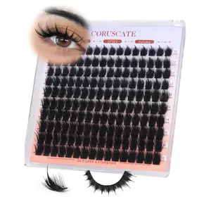 CORUSCATE Lash Clusters Manga Eyelash Cluster Fairy Lashes Spikes Cluster Eyelash Extensions 3D Wispy Lashes Clusters with Spikes Anime Individual Lash Extension 10-16mm DIY Mink Style