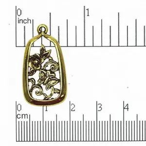 30mm x 16mm Gold or Pewter Pendant Pewter Charm - CBS4029
