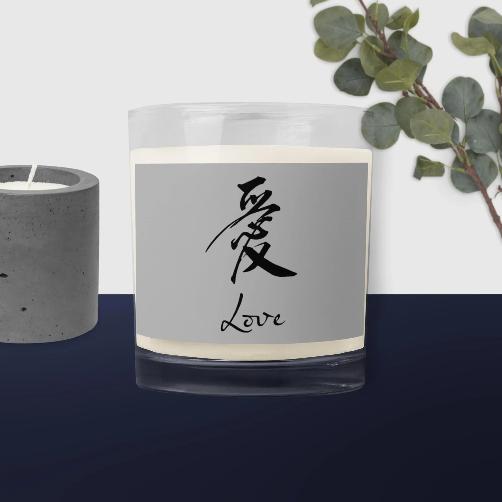 Soy Wax Candle: Love (grey)