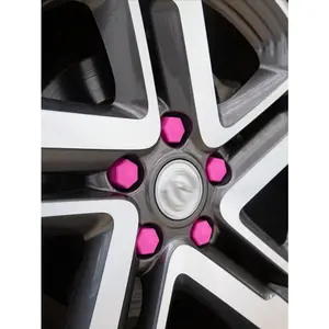 202420 Silicone Car Wheel Hub Screw Nut Covers, 19mm, Decorative Protective Cover, Durable Pink Tire Nut Cover, Suitable for Vehicle Tires, Vehicle Maintenance, Stylish Auto Accessory, Flexible Material, Auto Accessories, Stylish Cover, Highquality Cover,