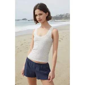 John Galt Women's Ronnie Heart Rose Tank Top