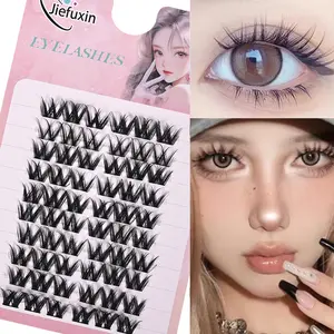 False Eyelashes Lashes Extension Thin Band 3D Effect Flare Lashes Individual Lashes for Lash Enthusiast Makeup Tool Volumized False Eyelashes