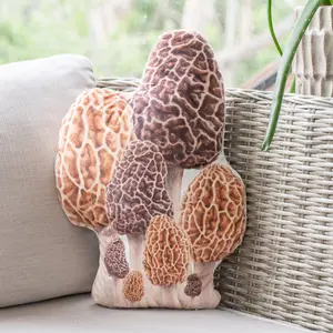 Morel Realistic Mushroom Throw Pillow. Great gift for the mushroom lover in your life.