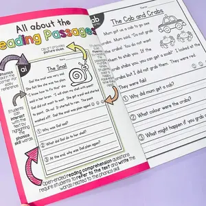 Interactive Toddler Phonics Workbook, Natural Reading & Writing Practice, Four-In-One Learning Tool, Ideal for Early Education, Visual Learning Tools, School Supplies