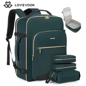[For LOVEVOOK LIVE] LOVEVOOK Travel Backpack Set, Personal Item Carry on Backpack with 3 Packing Cubes
