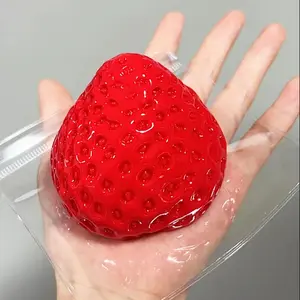 Stress Relief Strawberry Toy, Satisfying Relaxing Accessory, Perfect Gift Idea, Ideal for Anxiety Reduction, Fun and Interactive Design, Sensory Squeeze, Decompression Squeeze