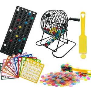 New American style Bingo Game Set, carousel game machine, Bingo Chips,Bingo Wands,manual lottery machine, party entertainment for Halloween,Christmas Event & Party Supplies Halloween&Christmas Tabletop Games