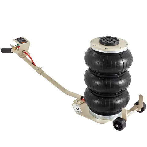 【summerfinds】VEVOR 3-Ton/6600 lbs Triple Bag Pneumatic Air Jack, Automotive Maintenance Tool with 6 Steel Pipes, Ergonomic Design, 5.5-17.7 Inches Lift for Family Cars, SUVs, Vehicle Repair