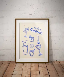 Unframe But First, Cocktails Print, Alcohol Poster, Retro Cocktail Poster, Bar Cart Print, Happy Hour Wall Art, Drinks Decor, Cocktail Wall Art