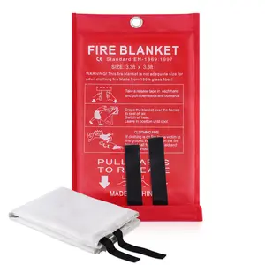 Emergency Fire Blanket for Home Kitchen,  Fiberglass Suppression Fire Blanket for Camping, Kitchen, Boat, Car & Office, Amusement Building
