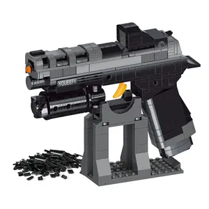 4 Realistic - Design Building Block Pistol Toy Models - Great Gift for Young Builders