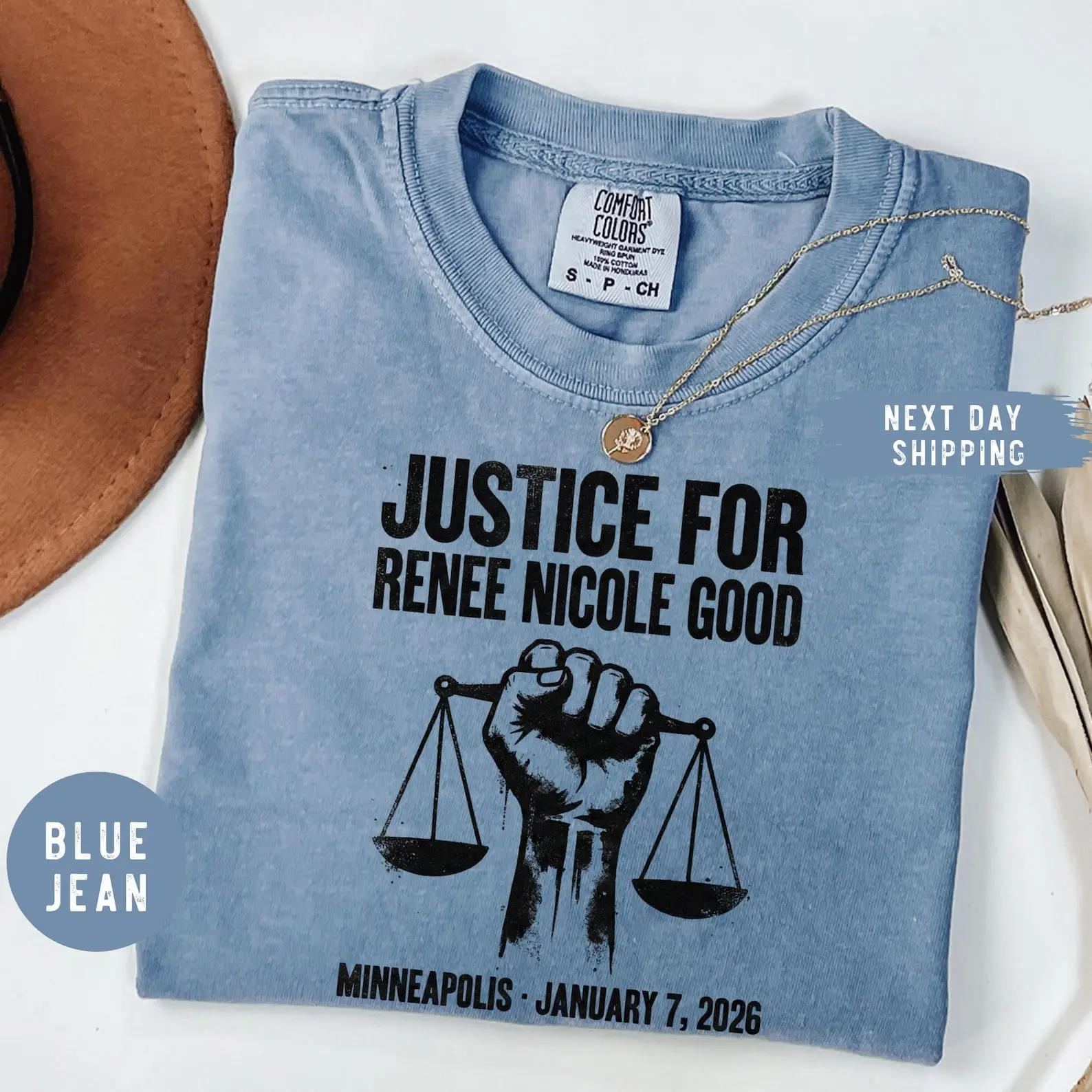 Comfort Colors Justice for Renee Nicole Good Shirt, Minneapolis Protest Tshirt, Legal Observer Support Tee, Civil Rights Awareness Shirt