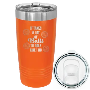 Personalized Lots of Balls 20 oz Tumbler - Orange