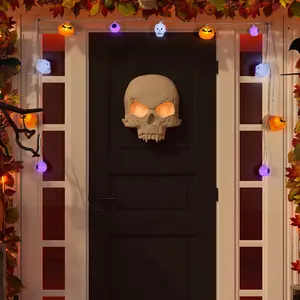 Halloween Decorations String Lights, LED String Lights with Skulls, Pumpkins and Eyeballs, Strip Lights for Halloween,  Home, Office, Restaurant and Party Decorations