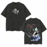 Unisex Soul Eater Black Star Anime Washed Cotton Crew Neck Short-Sleeve Sports T-Shirt - Men's Clothing, Double-Sided Japanese Manga Graphic Tee, Retro Streetwear, Regular Fit Summer Top, Gifts for Boyfriends, Cool Gifts for Guys, Shirts Graphic Tees