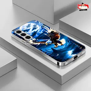 Suitable for [Galaxy S22+ 5g] Light luxury crystal eagle pattern and scorpion glass electroplated mobile phone case, exquisite and gorgeous 995