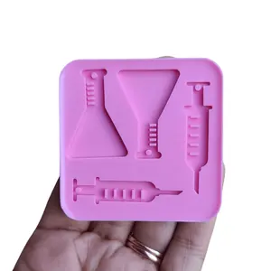 Nurse Mold /Chemistry Beacker Syringes Silicone Mold / Medical Earrings Making