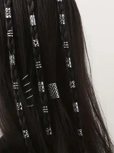 Hollow Out Flower Decor Hair Rings, 90pcs/set Women's Hair Accessories for Daily Wear, Trendy All-match & Exquisite Hair Accessories for Birthday Gift