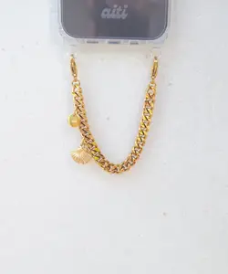 Gold Charm Phone Chain