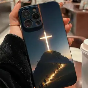 Cross Pattern Phone Case, Full Coverage Lens Phone Protective Cover, Phone Accessories Compatible with iPhone 11 12 13 14 15 16 17Pro Max, Protector, Smartphone