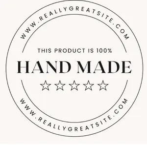 Black And White Neutral Hand Made Circle Sticker 5 x 5 cm