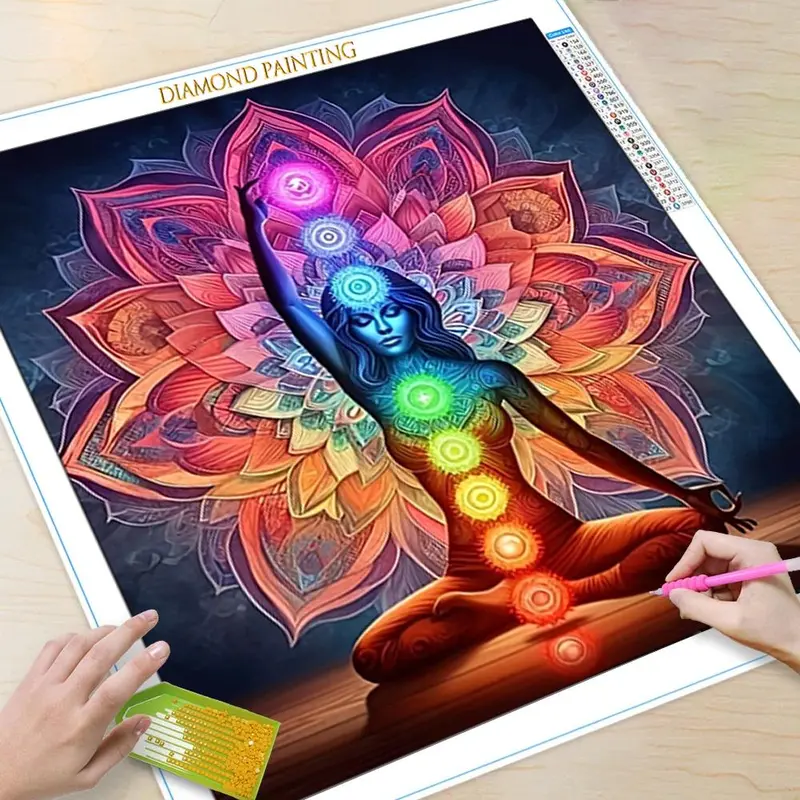 Flower Pattern DIY Diamond Arts Colorful Painting Kit without Frame, DIY 5D Diamond Arts Colorful Painting Kit, Wall Art Crafts Decor for Home, Diamond Painting Kits, Handicraft