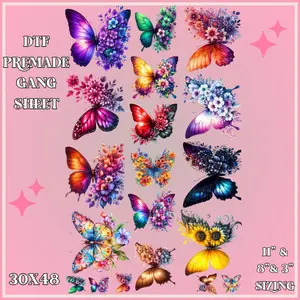 Butterflies - 30x48 - PREMADE GANG SHEET