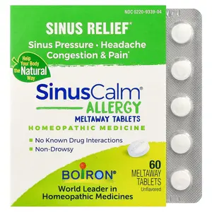 Boiron SinusCalm® Allergy, Unflavored, 60 Meltaway Tablets