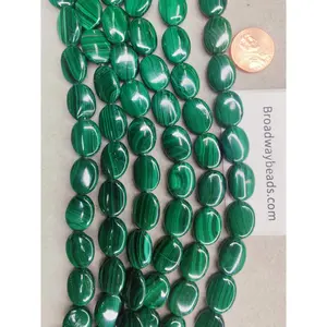 malachite Oval shap AAA grade 13mmx18mm 15"strand